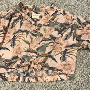 American Eagle Outfitters Cropped Button Down